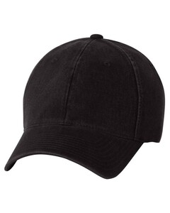 Garment-Washed Hat Black FlexFit 6997 Black