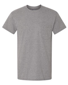 Gildan 5300 Gray-Heavy Cotton T-Shirt with a Pocket Gray