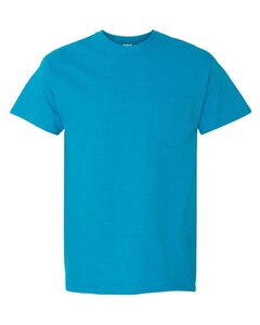 Heavy Cotton T-Shirt with a Pocket Blue-Green Gildan 5300 Blue-Green