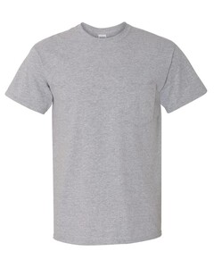 Gildan 5300 Gray-Heavy Cotton T-Shirt with a Pocket Gray