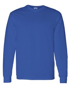 Heavy Cotton Long Sleeve T-Shirt Blue Gildan 5400 Blue