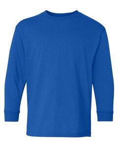 Gildan 5400B Blue-Youth Heavy Cotton Long Sleeve T-Shirt Blue