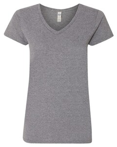 Gildan 5V00L Gray-Women's Heavy Cotton V-Neck T-Shirt Gray