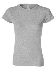 Gildan 64000L Gray-Women's SoftStyle T-Shirt Gray