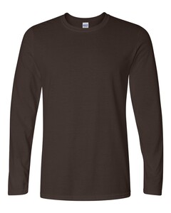 Gildan 64400 Brown-Softstyle Long Sleeve T-Shirt Brown