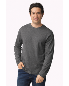 Gildan 64400 Gray-Softstyle Long Sleeve T-Shirt Gray