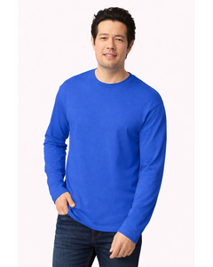 Gildan 64400 Blue-Softstyle Long Sleeve T-Shirt Blue