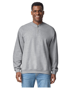 Gildan SF008 Gray-Softstyle&reg; Midweight 1/4 Zip Sweatshirt Gray