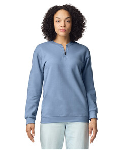Gildan SF008 Blue-Softstyle&reg; Midweight 1/4 Zip Sweatshirt Blue