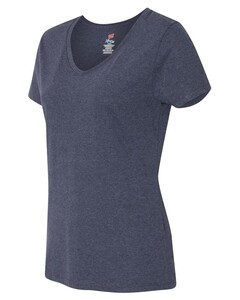 Hanes 42VT Navy-Women's Perfect-T Triblend V-Neck T-Shirt Navy
