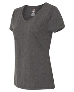 Hanes 42VT Gray-Women's Perfect-T Triblend V-Neck T-Shirt Gray