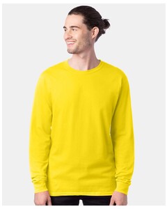Hanes 5286 Yellow-Essential-T Long Sleeve T-Shirt Yellow