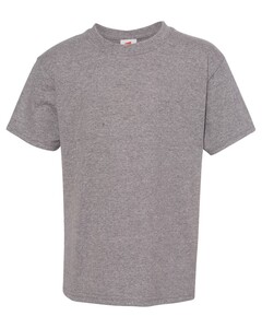 Hanes 5370 Gray-Heavyweight Youth 50/50 T-Shirt Gray
