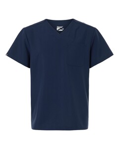 Hanes HMB000 Navy-Men's V-Neck 1 Pocket Scrub Top Navy