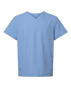 Hanes HMB002 Blue-Men's V-Neck 3 Pocket Scrub Top Blue