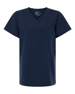 Hanes HSB000 Navy-Women's V-Neck 1 Pocket Scrub Top Navy
