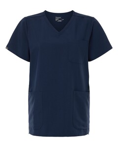 Hanes HSB002 Navy-Women's V-Neck 3 Pocket Scrub Top Navy