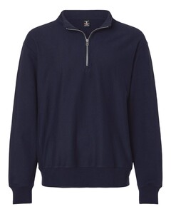 Hanes OG900 Navy-Men's Beefy&reg; Sweats Premium Heavyweight Quarter-Zip Sweatshirt Navy