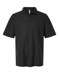 Harriton M105T Black-Men's Tall Maverick CVC Pique Polo Black