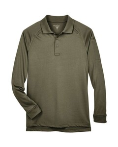 Harriton M211L Green-Advantage Long Sleeve Tactical Polo Shirt Green