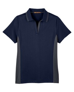 Harriton M386W Navy-Women's Flash Snag Protection Plus IL Colorblock Polo Navy
