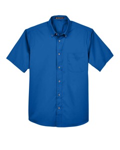 Men's Easy Blend™ Twill Dress Shirt with Stain-Release Blue Harriton M500S Blue