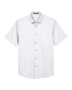 Men's Easy Blend™ Twill Dress Shirt with Stain-Release White Harriton M500S White