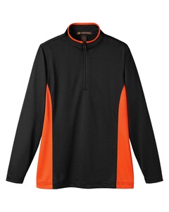 Harriton M786W Black-Women's Flash Snag Protection Plus IL Colorblock Quarter-Zip Pullover Black