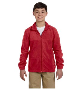 Youth Full-Zip Fleece Red Harriton M990Y Red