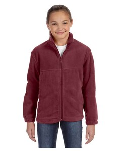 Youth Full-Zip Fleece Purple Harriton M990Y Purple