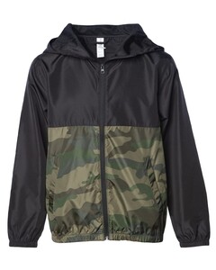 Independent Trading EXP24YWZ Black-Youth Lightweight Windbreaker Zip Jacket Black