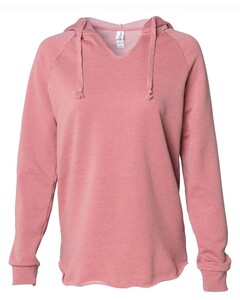 Independent Trading PRM2500 Pink-Women's Lightweight California Wavewash Hoodie Pink