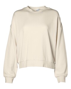 Independent Trading PRM2700 Natural-Women's California Wave Wash Sunday Crewneck Sweatshirt Natural