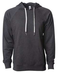 Icon Unisex Lightweight Loopback Terry Hoodie Gray Independent Trading SS1000 Gray