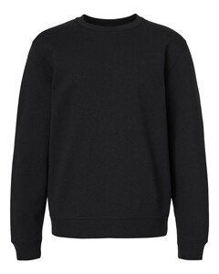 Independent Trading SS3001Y Black-Youth Midweight Crewneck Sweatshirt Black