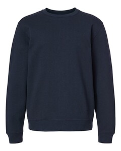 Independent Trading SS3001Y Navy-Youth Midweight Crewneck Sweatshirt Navy