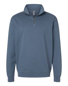 Independent Trading SS4600QZ Blue-Midweight Quarter-Zip Pullover Blue