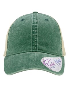 Infinity Her TESS Green-Women's Washed Mesh Back Cap Green