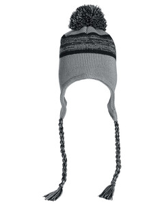 Backcountry Knit Pom Beanie Gray J. America 5007JA Gray
