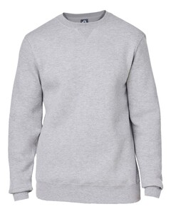 J. America 8424 Gray-Premium Fleece Crewneck Sweatshirt Gray