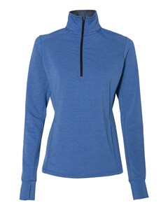 J. America 8433 Blue-Women’s Omega Stretch Quarter-Zip Pullover Blue