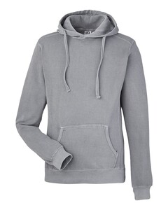 Pigment-Dyed Fleece Hooded Sweatshirt Gray J. America 8730 Gray