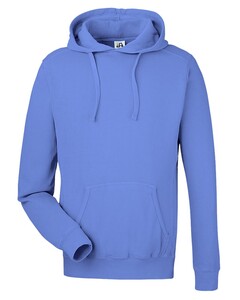 J. America 8730 Blue-Pigment-Dyed Fleece Hooded Sweatshirt Blue