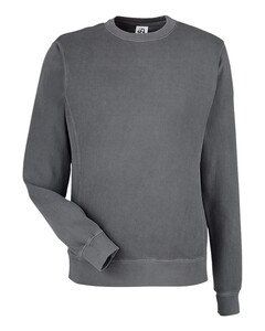J. America 8731 Gray-Pigment-Dyed Fleece Crewneck Sweatshirt Gray