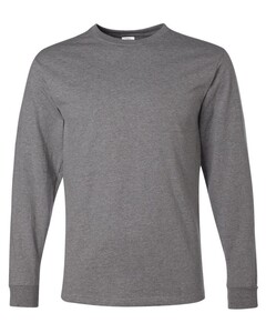 Long-Sleeve T-Shirt 50/50 Cotton/Polyester Gray Jerzees 29LS Gray