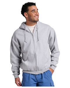 Rugged Full-Zip Hooded Sweatshirt Gray Jerzees Z12MR Gray
