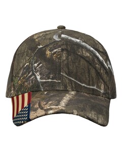 Camo Woven USA Flag Cap Camo KATI LC350 Camo