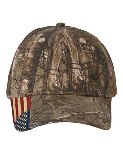 Camo Woven USA Flag Mesh Cap Camo KATI LC350M Camo