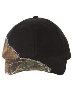 Licensed Camo Hat with Barbed Wire Embroidery Camo KATI LC4BW Camo