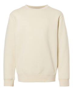 L.A.T. Apparel 2225 Natural-Youth Elevated Fleece Crewneck Sweatshirt Natural